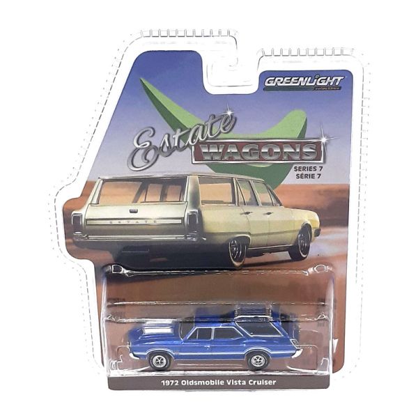 Greenlight 36040-D Oldsmobile Vista Cruiser 1972 blau metallic - Estate Wagons 7 Maßstab 1:64 Modell