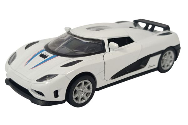 goki Sportwagen Momentum weiss mit Rückzugmotor, Licht und Sound
