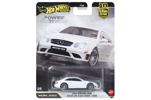 Hot Wheels FPY86-JKF29 Mercedes Benz CLK 63 AMG Black Series 2008 weiss - Power Trip 3/5 1:64