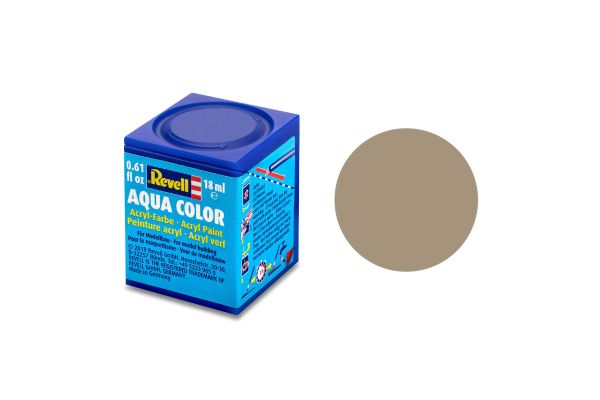 Revell 36189 Aqua Color beige, matt Modellbau-Farbe auf Wasserbasis 18 ml Dose