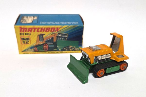 gebraucht! Matchbox No.12 Big Bull orange/grün Lesney England - neuwertig mit BOX