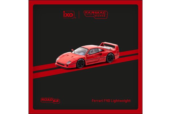 ***Tarmac T64R-076-RE Ferrari F40 Lightweight rot Maßstab 1:64 Modellauto