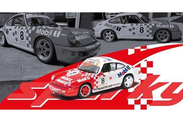 Sparky YO64012 Porsche 911 (964) RS #8 Mobil1 Carrera Cup 1992 rot/weiss 1:64