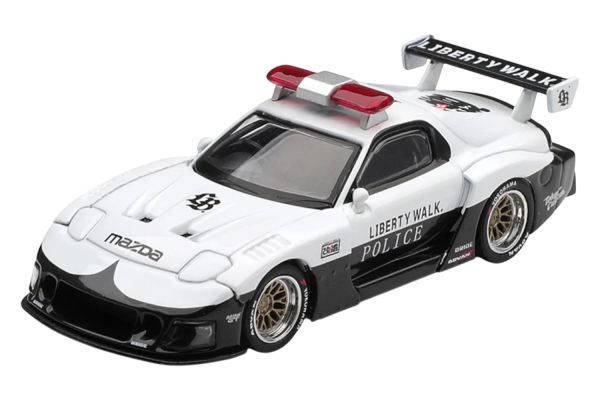 ***PREORDER MiniGT Mazda RX-7 LB-Super Silhouette Police 1998 weiss/schwarz