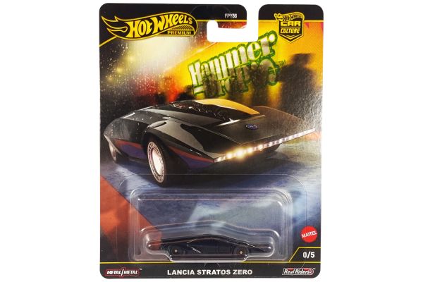 Chase Car! Hot Wheels FPY86-HRW10 Lancia Stratos Zero schwarz - Hammer Drop 0/5