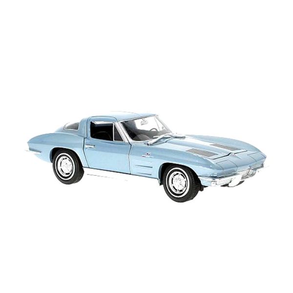 Welly 24073 Chevrolet Corvette Sting Ray (C2) hellblau metallic 1963 Maßstab 1:24 Modellauto