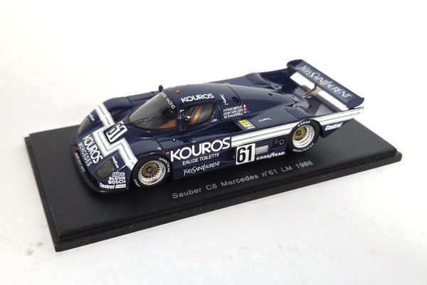 NOS! Spark Sauber C8 Mercedes #61 LM 1986 blau 1:43