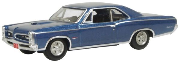 Oxford 87PG66001 Pontiac GTO blau metallic 1966 Maßstab 1:87 Modellauto