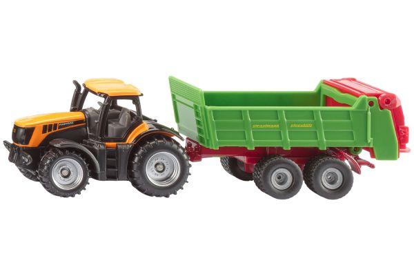 Siku 1133 JCB Fastrac mit Strautmann Universalstreuer gelb/grün