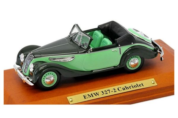 NOS! Atlas 7130125 EMW 327-2 Cabriolet grün/schwarz 1952 Maßstab 1:43 Modellauto