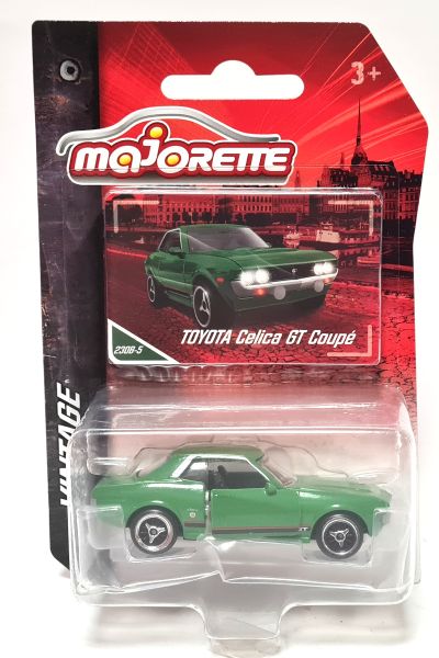Majorette 212052010 Toyota Celica GT Coupe grün (230B-5) - Vintage Maßstab 1:56 Modellauto