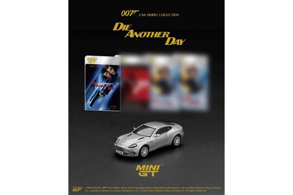 ***PREORDER MiniGT 926 Aston Martin V12 Vanquish silber 2002 James Bond - Die Another Day
