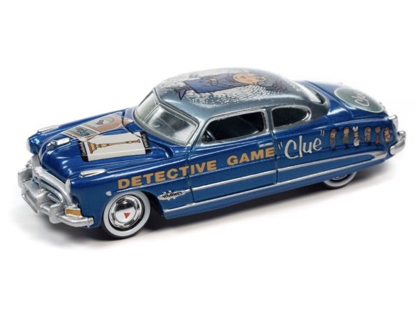 Johnny Lightning JLPC008-2 Hudson Hornet blau metallic 1951 "Clue" - Pop Culture 2022 R3 Maßstab 1:6
