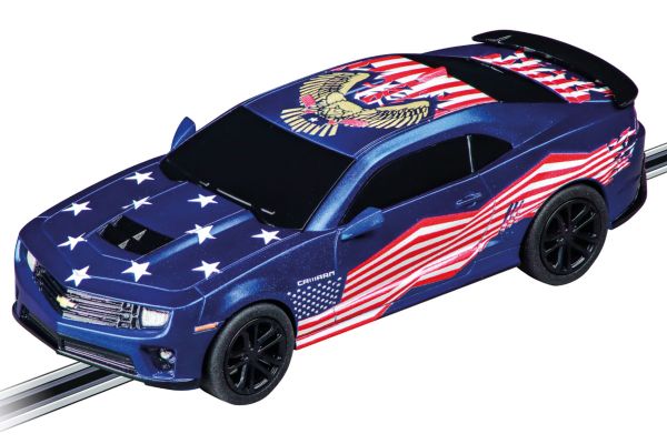 Carrera 20064290 GO!!! Chevrolet Camaro Stars 'n Stripes blau Fahrzeug