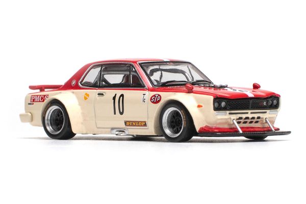 ***PREORDER Pop Race Nissan Skyline GT-R V8 Drift (Hakosuka) Watanabe rot/creme Maßstab 1:64 (PR6400