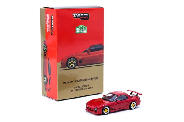 Tarmac T64G-012-RE Mazda RX-7 (FD3S) Mazdaspeed A-Spec rot Special Edition 2022 HK ACG Maßstab 1:64