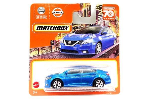 Matchbox HLC53 Nissan Sentra blau metallic 2016 70/100 Maßstab ca. 1:64 Modellauto 2023-4
