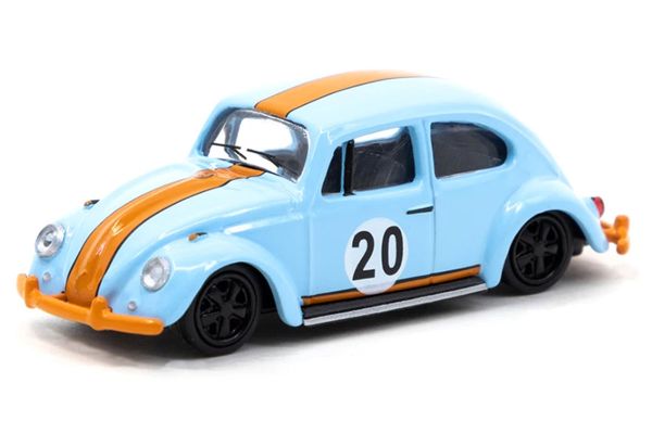 Tarmac VW Käfer #20 hellblau/orange 1:64