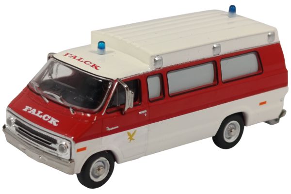 Brekina Dodge B200 Ambulance Falck 1975 weiss/rot