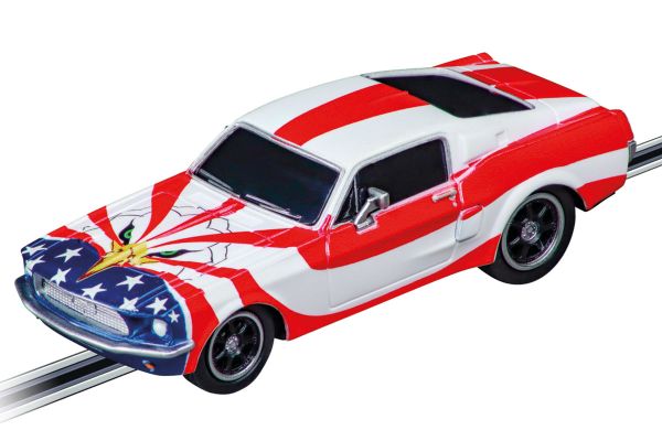 Carrera 20064289 GO!!! Ford Mustang Stars 'n Stripes weiss/rot 1967 Fahrzeug