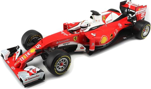 Bburago 16802 Ferrari SF16-H Formel 1 2016 "Sebastian Vettel #5" rot Maßstab 1:18 Modellauto