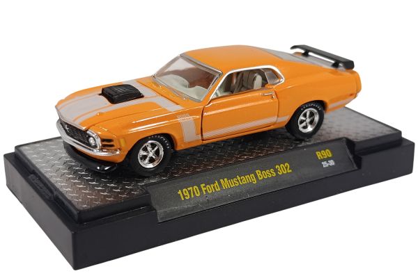 M2 Machines Ford Mustang Boss 302 1970 orange/weiss 1:64