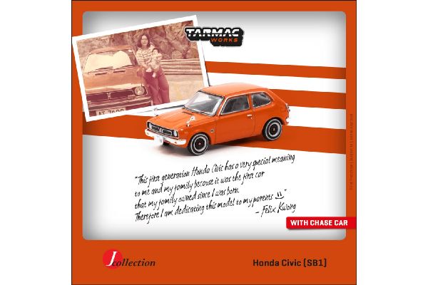 ***J-Collection JC64-TL006-OR Honda Civic (SB1) orange Maßstab 1:64 Modellauto