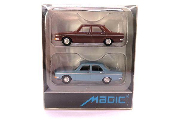 Herpa MAGIC 451567 Audi 100 LS 2er-Set blau /braun Maßstab 1:87 Modellauto (NOS)