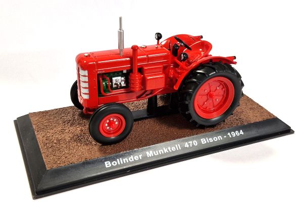 Atlas 7517005 Bolinder Munktell 470 Bison rot 1964 Traktor - Schlepper Maßstab 1:32 Modell (NOS)