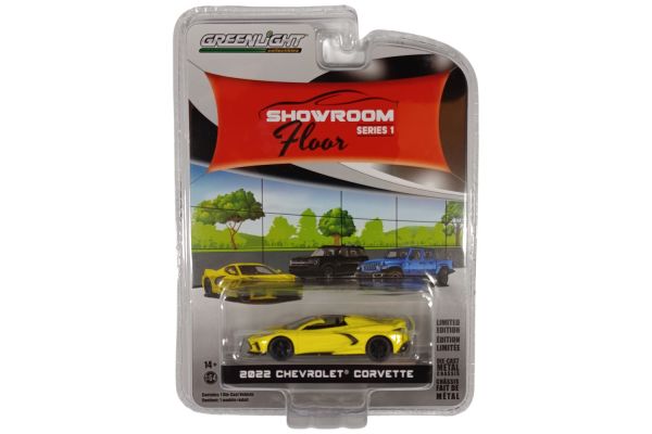 Greenlight 68010-A Chevrolet Corvette 2022 gelb - Showroom Floor