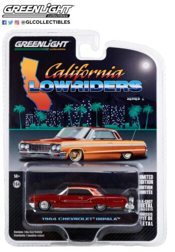 Greenlight 63030-B Chevrolet Impala rot metallic 1964 - California Lowriders 2 Maßstab 1:64 Modellau