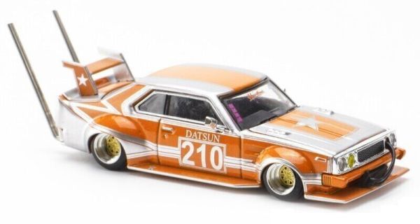 Pop Race PR640026 Nissan Skyline C210 "Bosozoku Style" orange/silber Maßstab 1:64 Modellauto