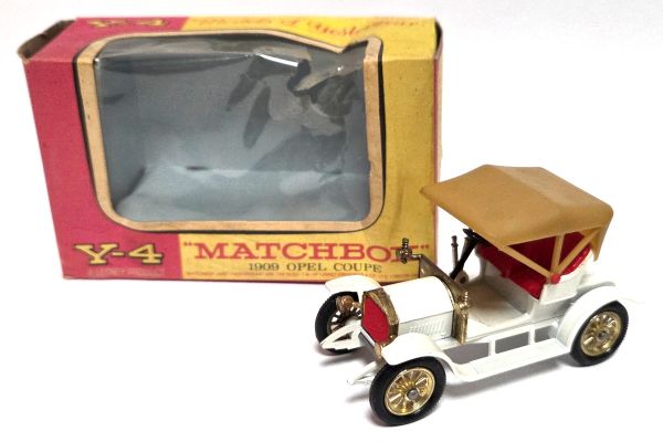 gebraucht! Matchbox Y-4 Opel Coupe weiss 1909 Maßstab 1:38 - fast wie neu mit BOX