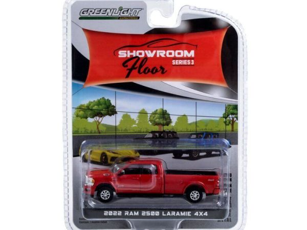 Greenlight 68030-B Ram 2500 Laramie 4x4 2022 rot - Showroom 3 Maßstab 1:64 Modellauto