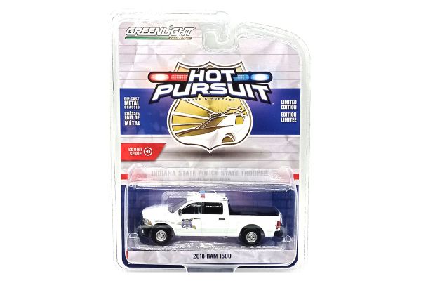 Greenlight 42990-C Dodge RAM 1500 "Indiana State Police" weiss 2018 - Hot Pursuit 41 Maßstab 1:64 Mo