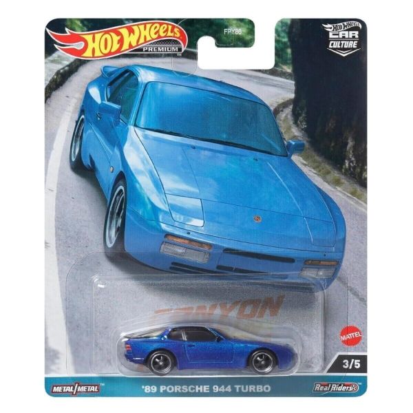 Hot Wheels FPY86-HKC56 Porsche 944 turbo blau metallic 1989 Canyon Warriors 3/5 Maßstab ca. 1:64 Mod