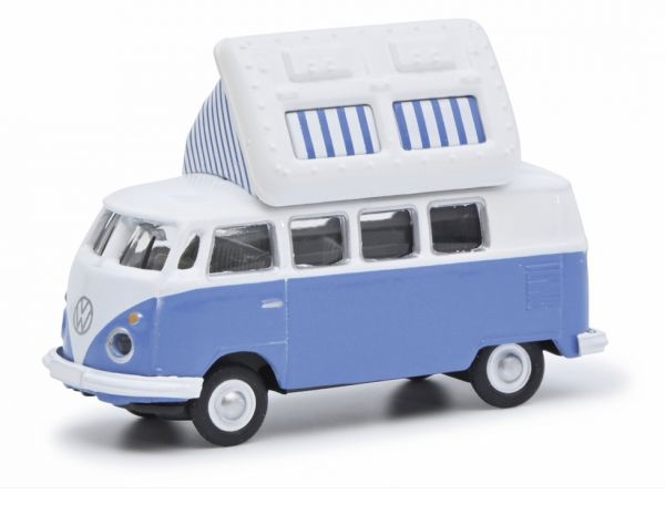 Schuco 452671100 VW T1c Campingbus blau/weiss Maßstab 1:87 Modellauto