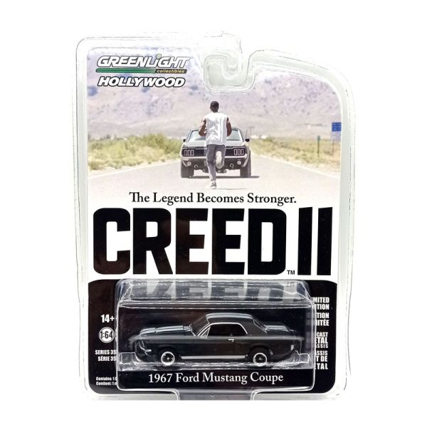 Greenlight 44950-F Ford Mustang Coupe Creed II matt schwarz 1967 - Hollywood 1:64