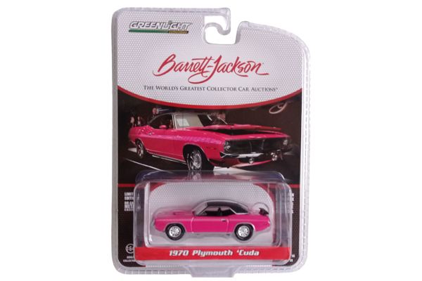 Greenlight 37310-D Plymouth Cuda pink/schwarz 1970 - Barrett Jackson 1:64