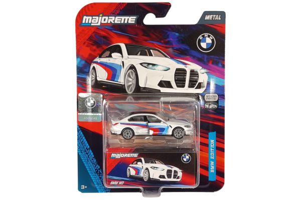 Majorette 8502101003 BMW M3 (G80) weiss mit grauen Felgen - BMW Edition