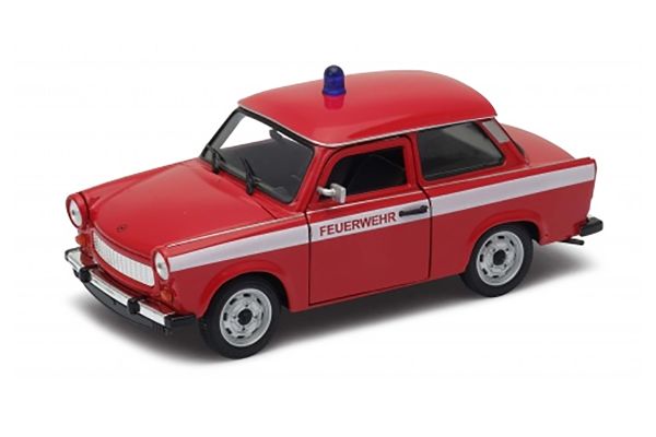 Welly 24037 Trabant 601 "Feuerwehr" rot/weiss Maßstab 1:24 Modellauto