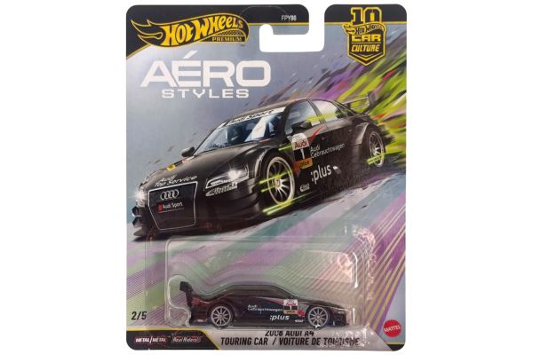 Hot Wheels FPY86-JKF04 Audi A4 Touring Car schwarz 2008 - Aerostyles 1:64