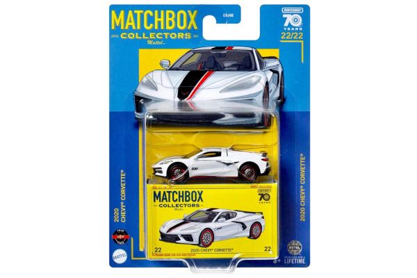 Matchbox GBJ48-HLJ75 Chevrolet Corvette C8 weiss 2020 - Collectors Serie 22/22 Maßstab ca. 1:64 Mode