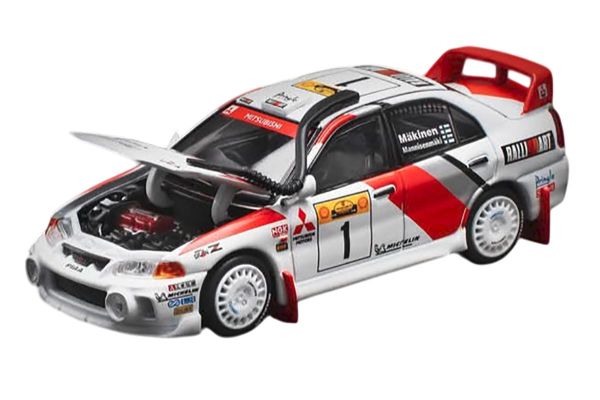 Pop Race 231 Mitsubishi Lancer Evolution IV #1 1998 Safari Rally Kenia 1:64