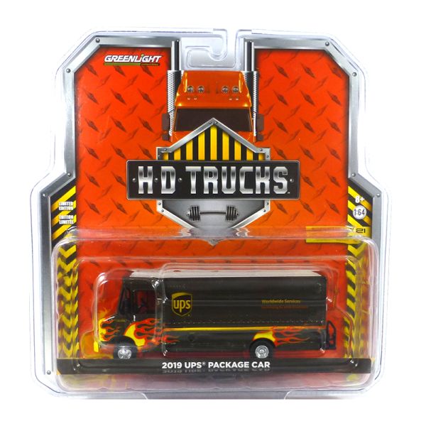 Greenlight 33210-B Package Car &quot;UPS&quot; Paketzusteller braun/flames 2019 - HD Trucks 21 Maßstab 1:64 Tr