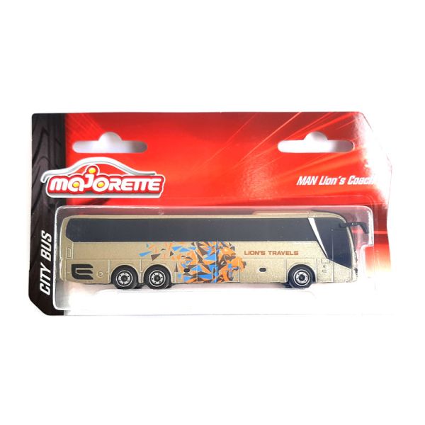 Majorette 212053159 MAN Lion's Coach Bus "Lion's Travel" gold metallic Maßstab 1:100