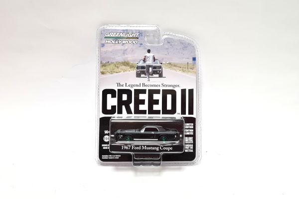 CHASE Car! Greenlight 44950-F Ford Mustang Coupe "Creed II" matt schwarz 1967 - Hollywood 35 Maßstab