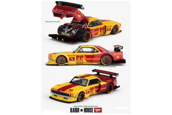 ***PREORDER Kaidohouse Chevrolet Camaro Kaido Racing Team V1 1979 gelb/rot