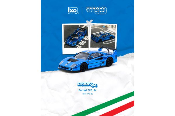 ***PREORDER Tarmac Ferrari F40 LM chrom blau