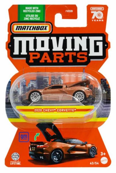 Matchbox FWD28-HLG28 Chevrolet Corvette C8 kupfer metallic 2020 - Moving Parts 43/54 Maßstab ca. 1:6